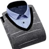 2025 Autumn Winter New Wholesale Warm Shirt Plus Fleece Thickened Men's Sweater Base Top Men's Casual Loose Long-sleeved Shirt