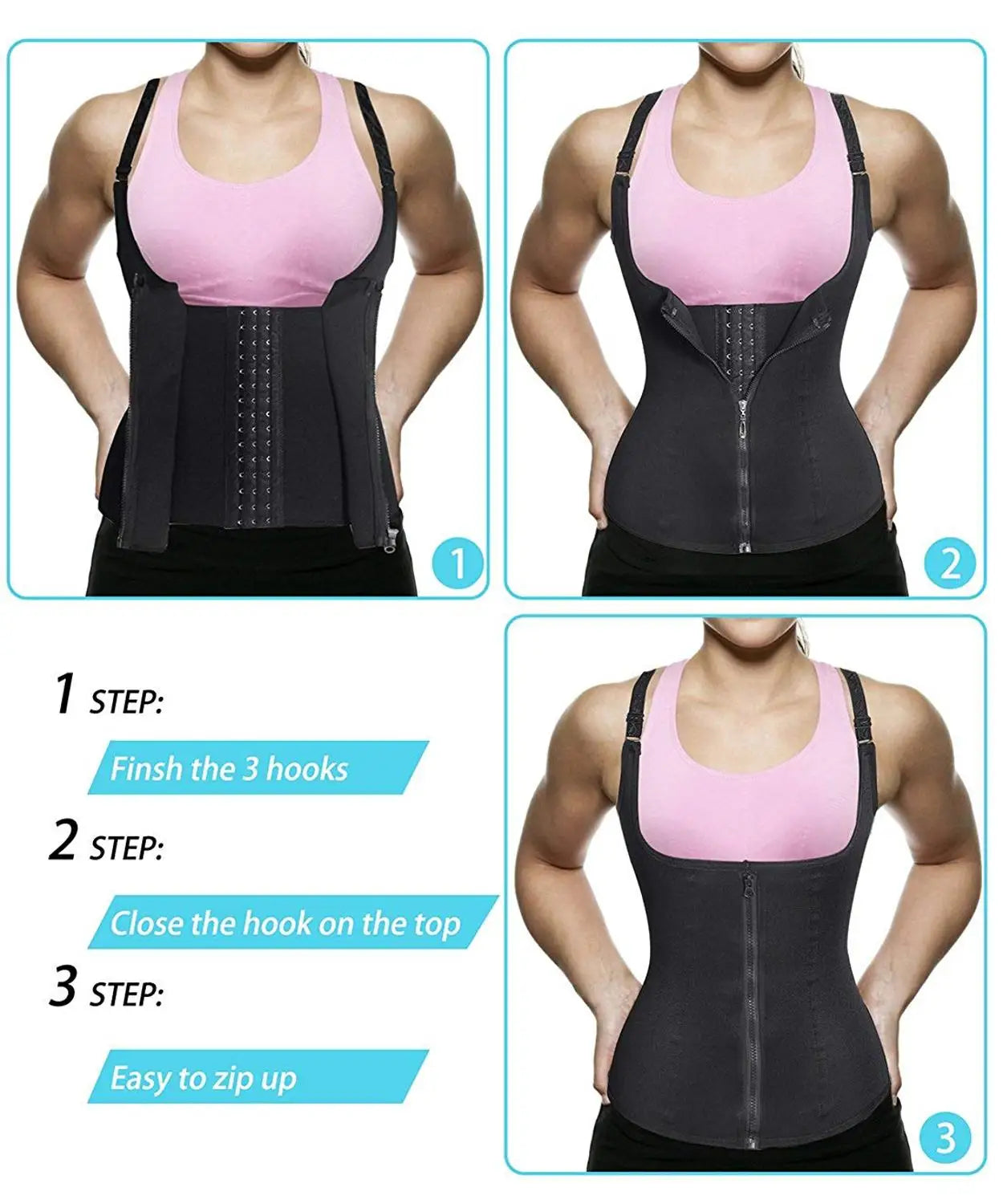 CXZD Plus Size S-4XL Body Shapers Vest Waist Trainer Slimming Vest Shapewear Weight Loss Waist Shaper Corset