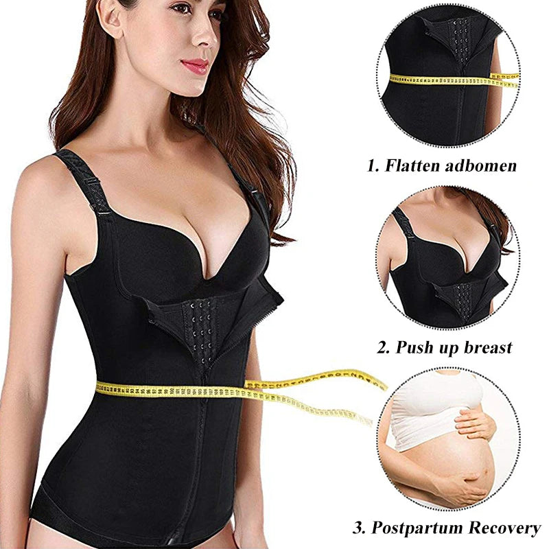 CXZD Plus Size S-4XL Body Shapers Vest Waist Trainer Slimming Vest Shapewear Weight Loss Waist Shaper Corset