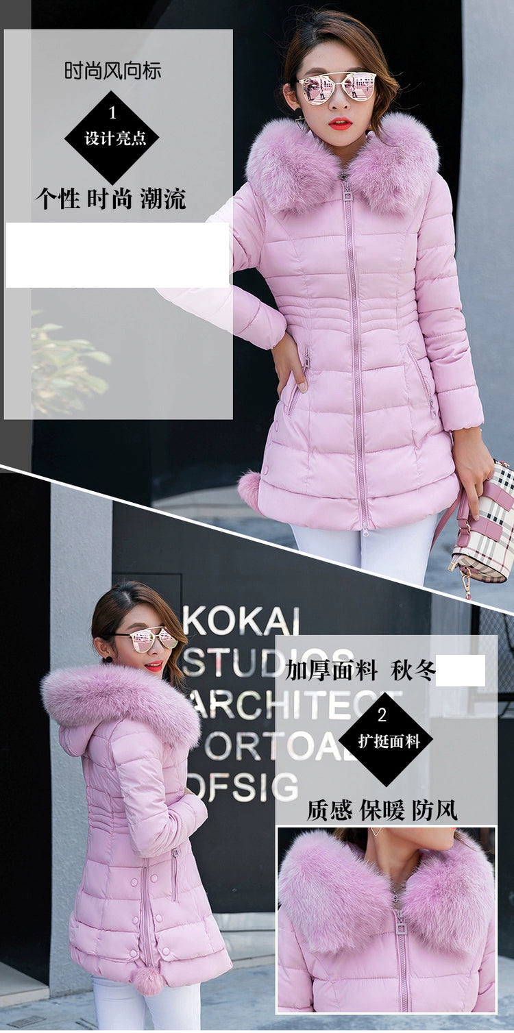 Thickened Women's Cotton-Padded Clothes Slim Fit Warm New Winter Clothes