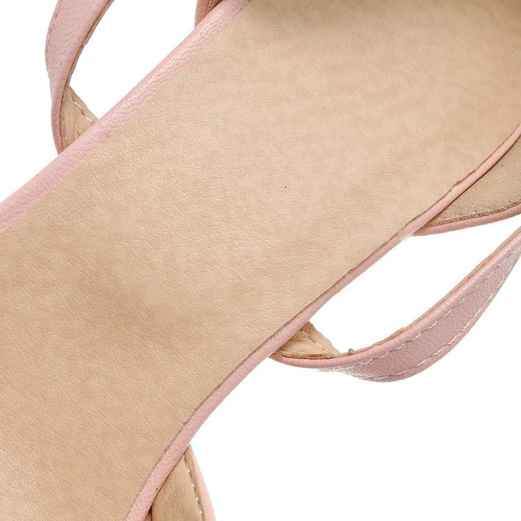 Men's Large-Size Sweet Cross-Dressing Shoes with Thick Heels