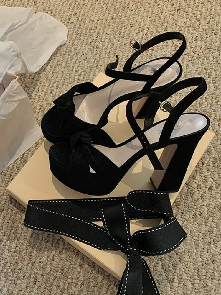 Open-Toe Sexy Thick Heel-Strap Sandals