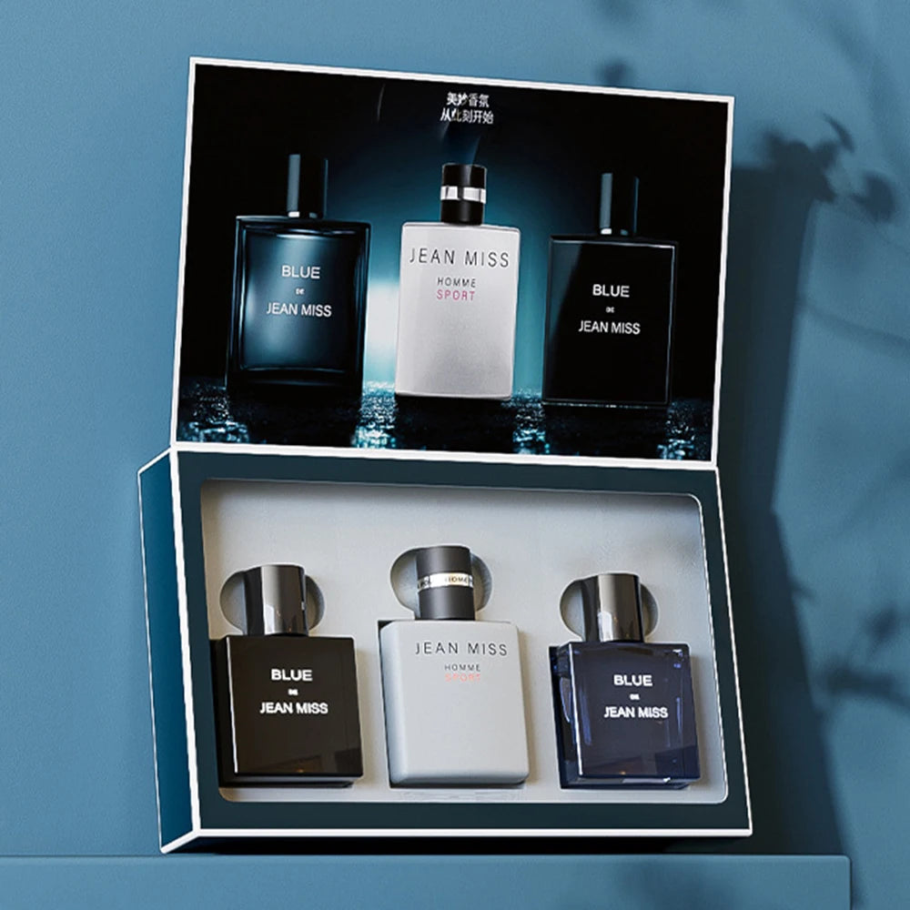 30ML*3 Men's Perfume Set Three-piece Set Cologne Long-lasting Eau De Toilette