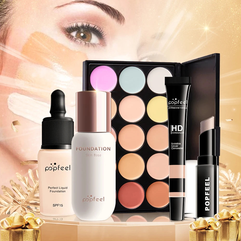 POPFEEL All In One Makeup Kit for Women Full Kit Set, All in One Makeup Sets Include Eyebrow Eyeliner Eyeshadow