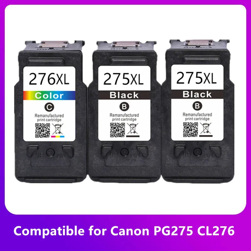 Remanufactured 275XL 276XL PG 275 CL 276 XL PG275 CL276 Ink Cartridge for Canon TS3522 TS3520 TR4720 Printer