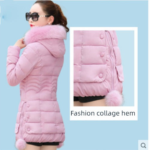 off-Season Clearance Mid Length Long Length Special Offer Slim-Fitting Cotton-Padded Jacket