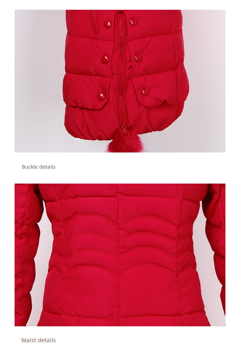off-Season Clearance Mid Length Long Length Special Offer Slim-Fitting Cotton-Padded Jacket