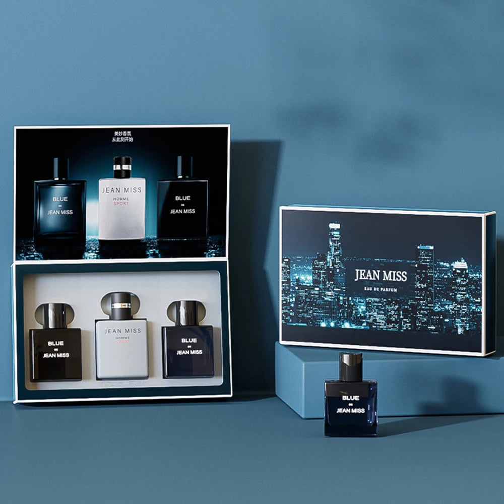30ML*3 Men's Perfume Set Three-piece Set Cologne Long-lasting Eau De Toilette