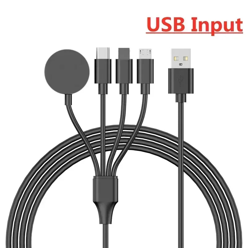 4 In 1 Magnetic Wireless Charger USB Type C PD Charging Cable Fast Watchfor iPhone 14 /Android Apple Watch iWatch 1-9 Ultra SE
