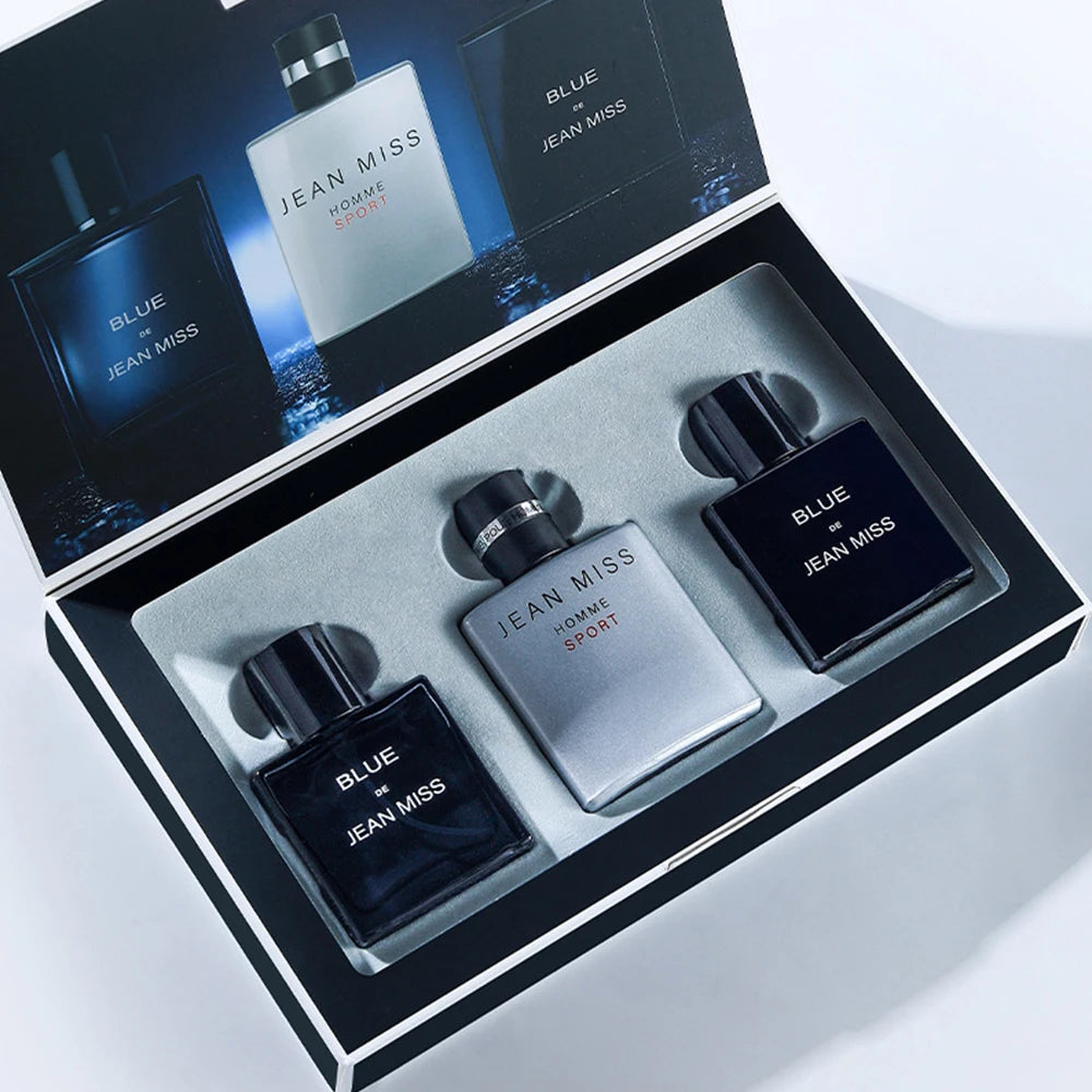 30ML*3 Men's Perfume Set Three-piece Set Cologne Long-lasting Eau De Toilette