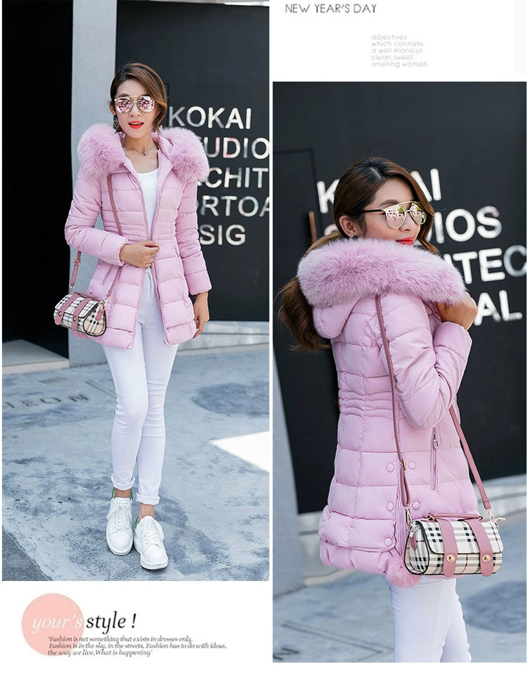 Thickened Women's Cotton-Padded Clothes Slim Fit Warm New Winter Clothes