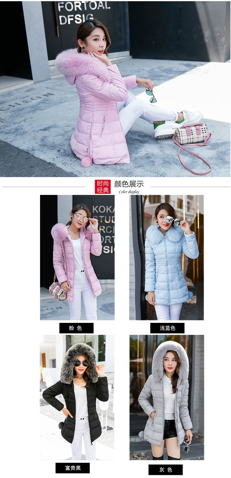 Thickened Women's Cotton-Padded Clothes Slim Fit Warm New Winter Clothes
