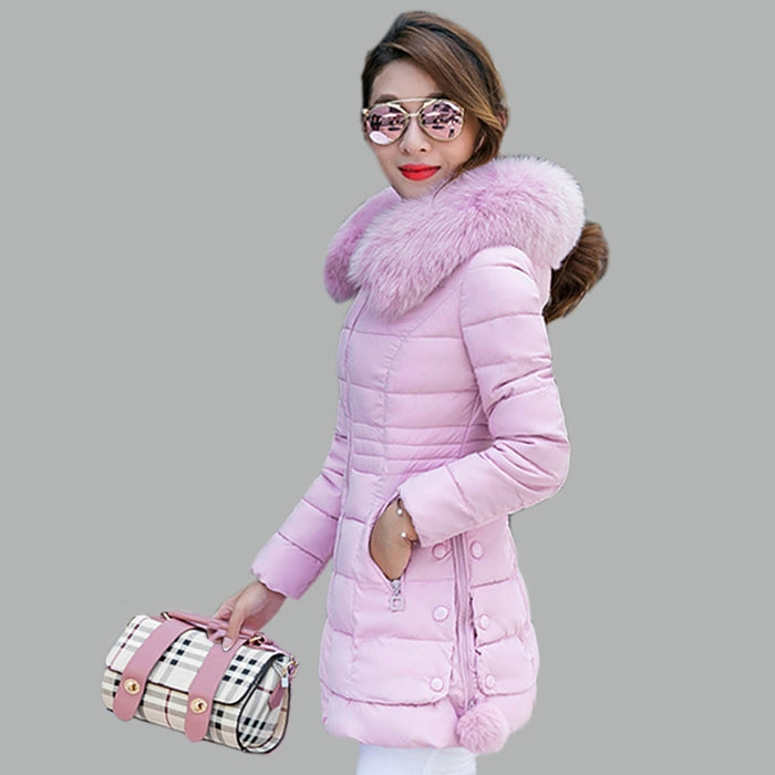 Thickened Women's Cotton-Padded Clothes Slim Fit Warm New Winter Clothes
