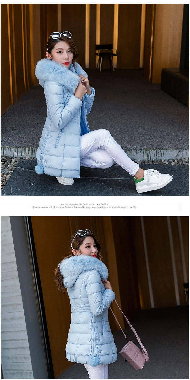 Thickened Women's Cotton-Padded Clothes Slim Fit Warm New Winter Clothes