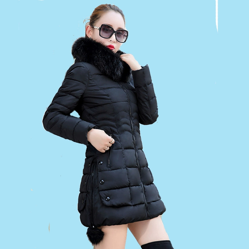 off-Season Clearance Mid Length Long Length Special Offer Slim-Fitting Cotton-Padded Jacket