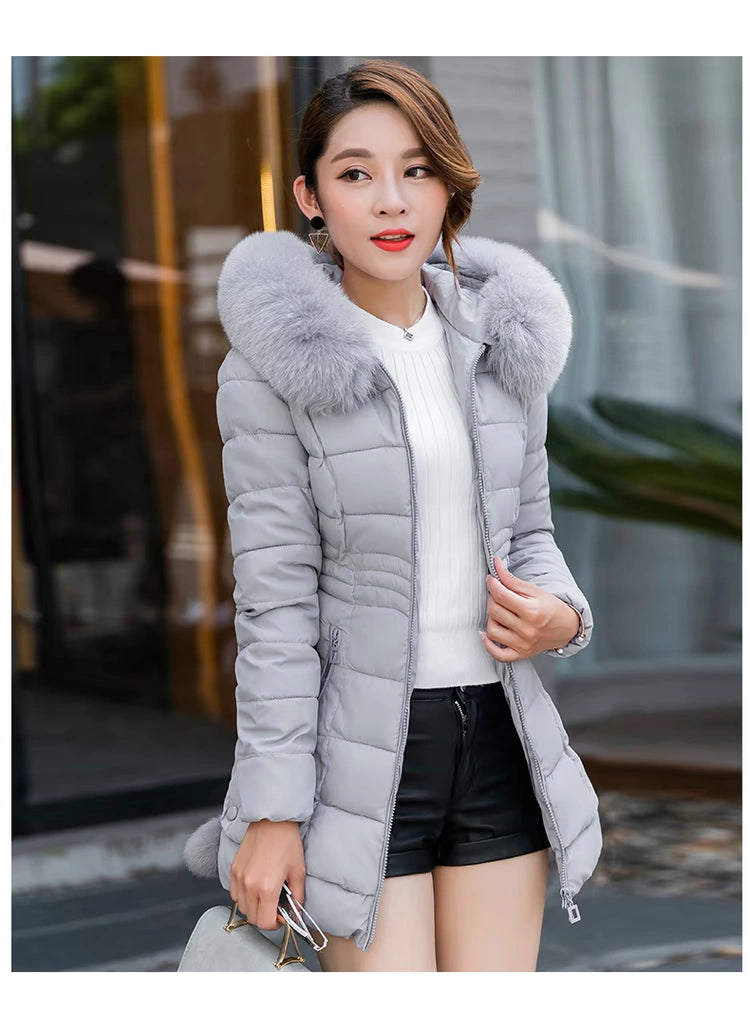 Thickened Women's Cotton-Padded Clothes Slim Fit Warm New Winter Clothes