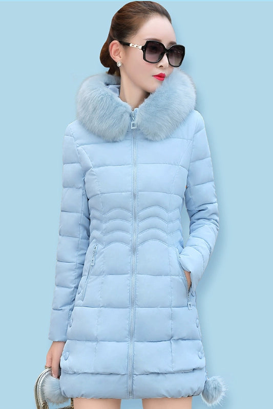 off-Season Clearance Mid Length Long Length Special Offer Slim-Fitting Cotton-Padded Jacket