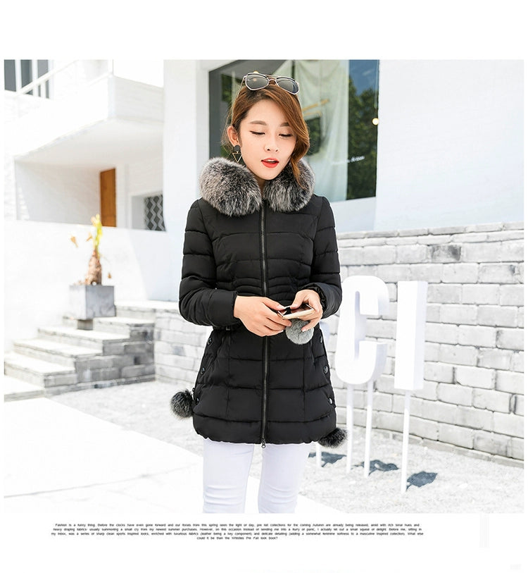 Thickened Women's Cotton-Padded Clothes Slim Fit Warm New Winter Clothes