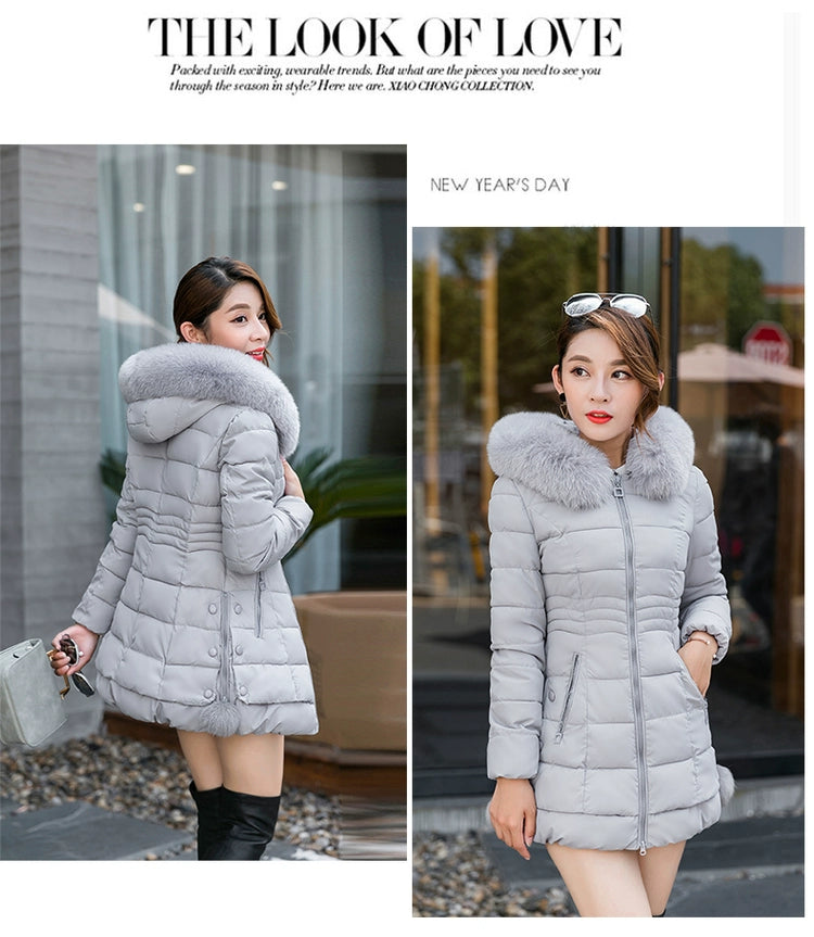 Thickened Women's Cotton-Padded Clothes Slim Fit Warm New Winter Clothes