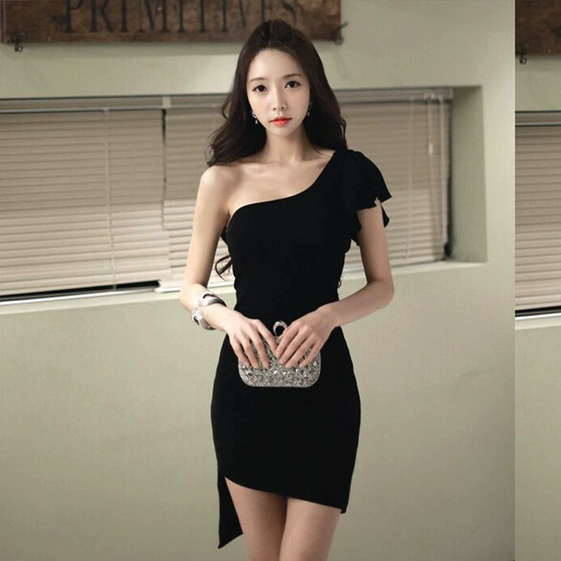 Nightclub Pop Bar Sexy Slimming Short Formal Dress
