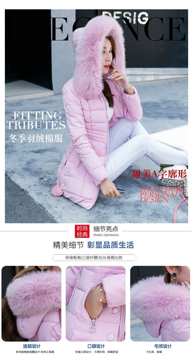 Thickened Women's Cotton-Padded Clothes Slim Fit Warm New Winter Clothes