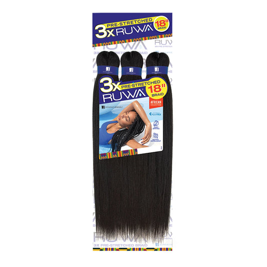 Sensationnel Ruwa Braids X-Pression 3X Pre-Stretched Braid 18" - Water Repellent, Lightweight and Soft