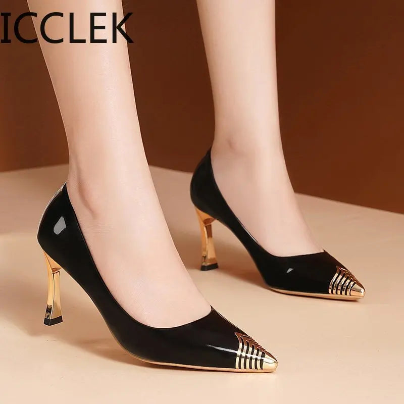 High Heels Women's Stiletto Heels 2020 Autumn New All-match Women's Shoes Black Sexy Temperament Pointed Toe Single Shoes Women