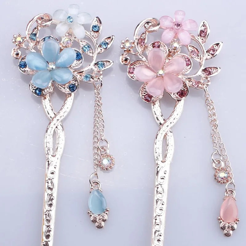 Vintage Chinese Traditional Flower Hairpin Classic Hair Stick Elegant Women Elegant Hanfu Hair Accessories заколка для волос