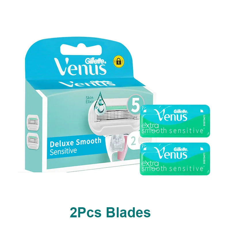 Gillette Venus Women's Razor Deluxe Smooth 5 Layers Shaving Blades for Lady Sensitive Skin Hair Removal Replacement Blade Refill