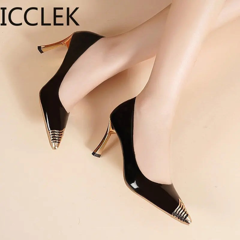 High Heels Women's Stiletto Heels 2020 Autumn New All-match Women's Shoes Black Sexy Temperament Pointed Toe Single Shoes Women