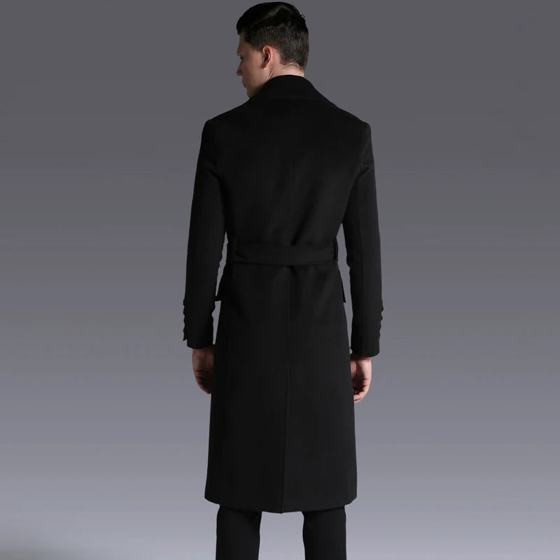 Winter Coat Men Plus Size Black Woolen Coat Man Jacket 5xl 6xl Mens Overcoat Coats Male Casaco Masculino Inverno KJ250