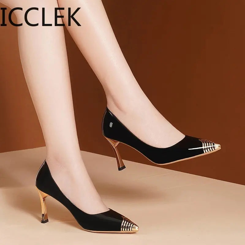 High Heels Women's Stiletto Heels 2020 Autumn New All-match Women's Shoes Black Sexy Temperament Pointed Toe Single Shoes Women