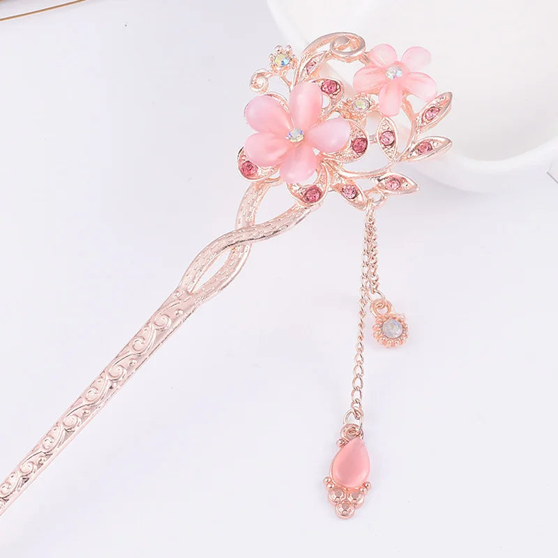 Vintage Chinese Traditional Flower Hairpin Classic Hair Stick Elegant Women Elegant Hanfu Hair Accessories заколка для волос