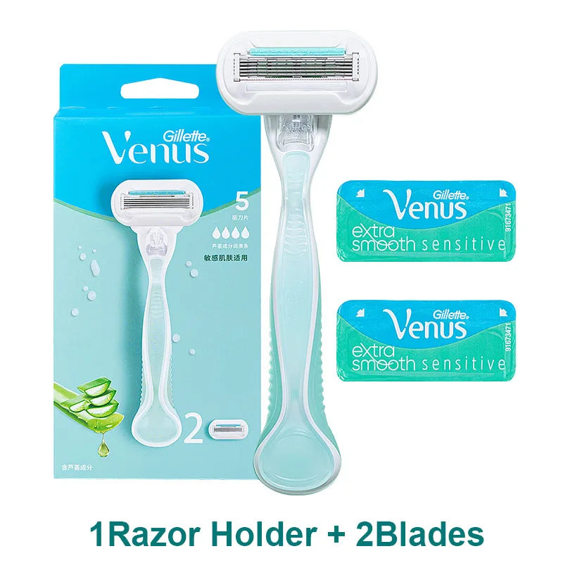 Gillette Venus Women's Razor Deluxe Smooth 5 Layers Shaving Blades for Lady Sensitive Skin Hair Removal Replacement Blade Refill