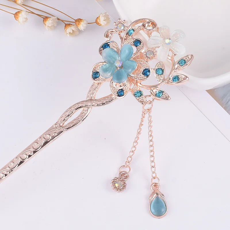 Vintage Chinese Traditional Flower Hairpin Classic Hair Stick Elegant Women Elegant Hanfu Hair Accessories заколка для волос