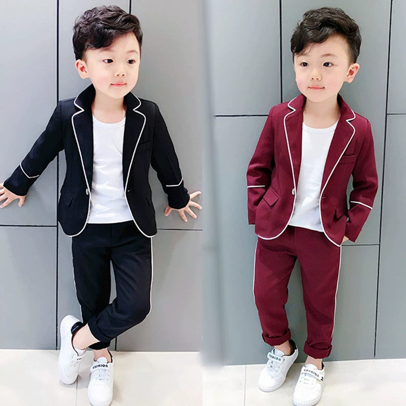 Red Wedding Casual Spring Children's Suit