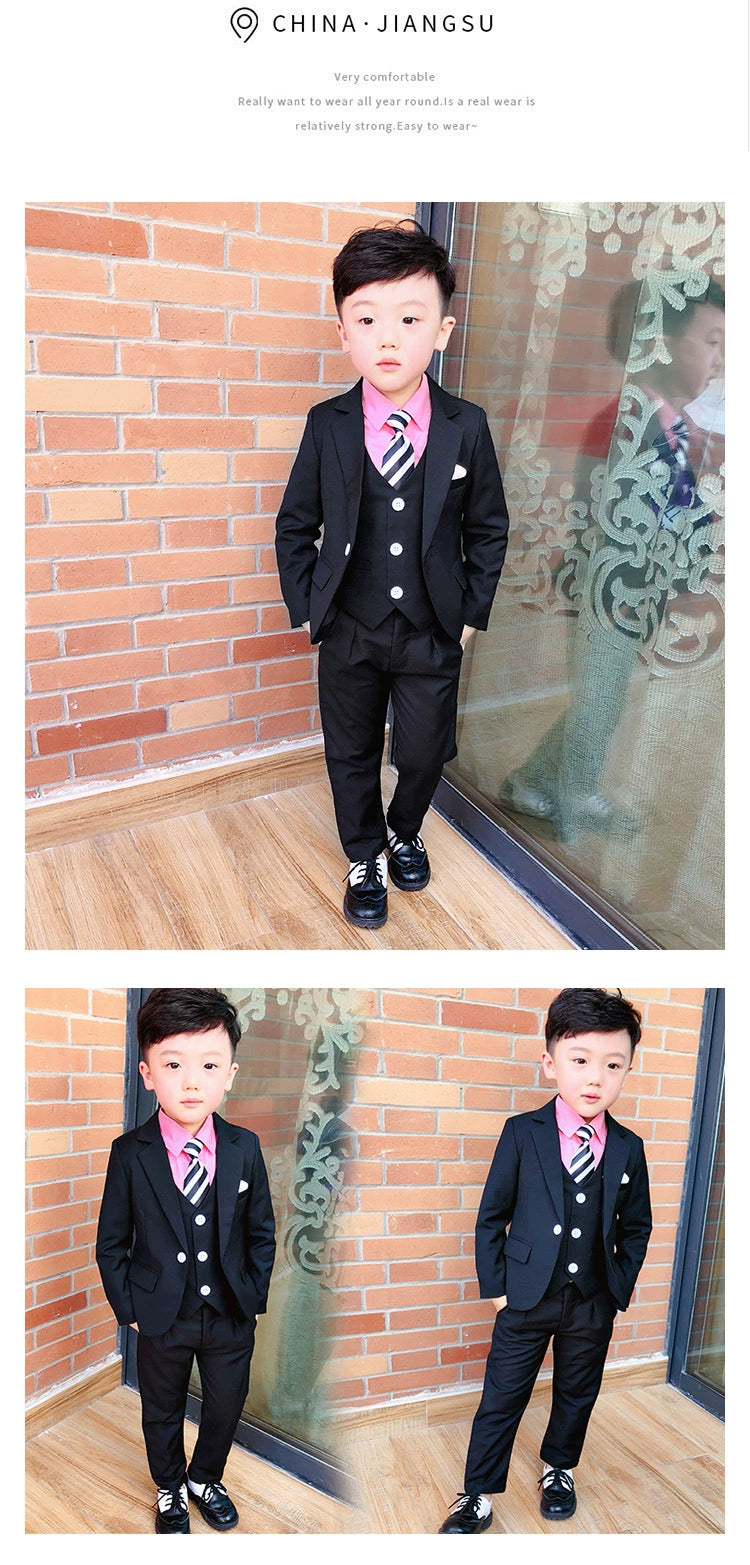 Red Wedding Casual Spring Children's Suit