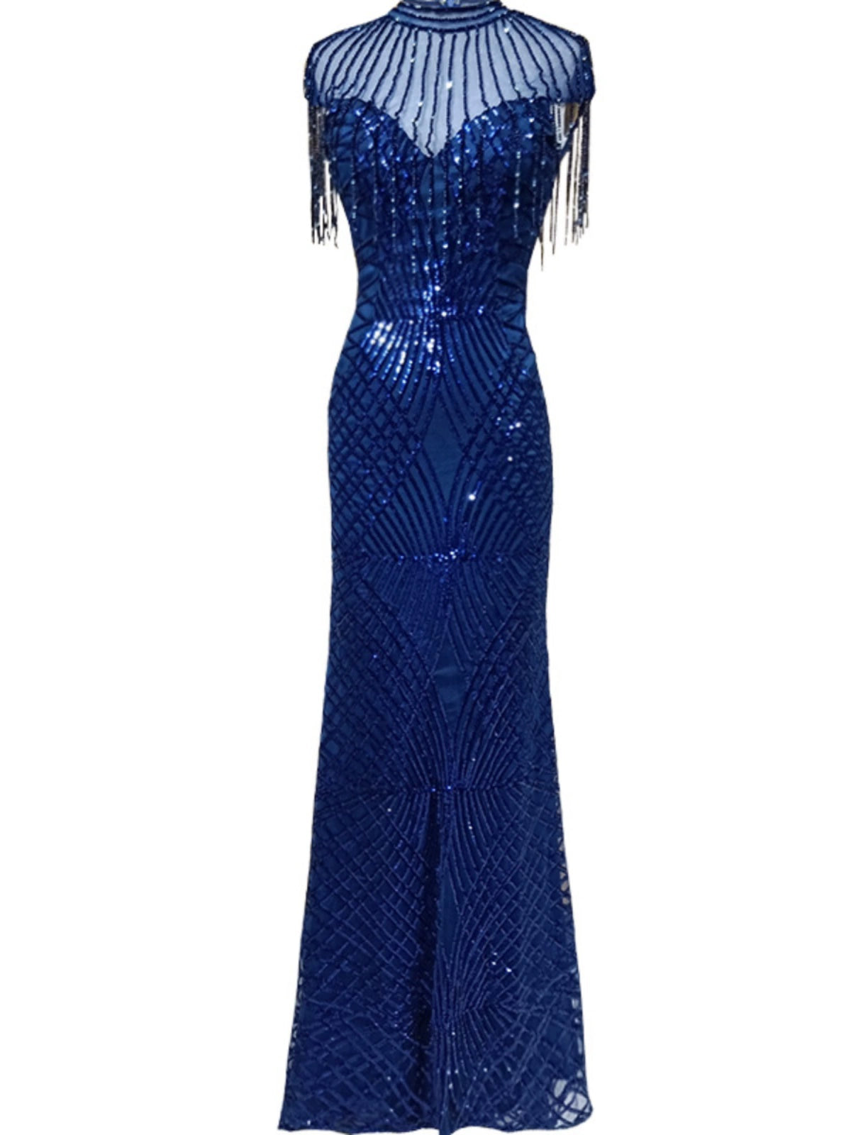 Annual Party Banquet Host Socialite Fishtail Evening Dress