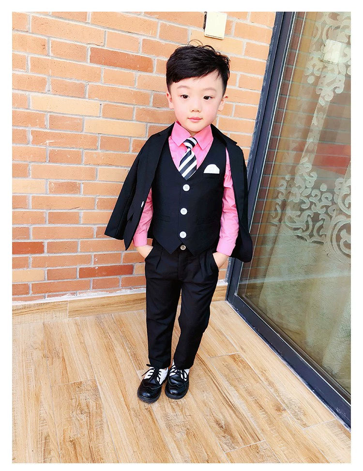 Red Wedding Casual Spring Children's Suit