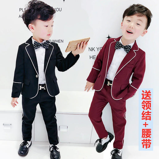 Red Wedding Casual Spring Children's Suit