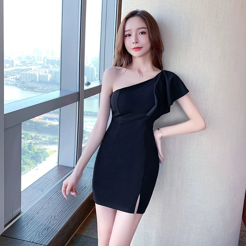 Nightclub Pop Bar Sexy Slimming Short Formal Dress