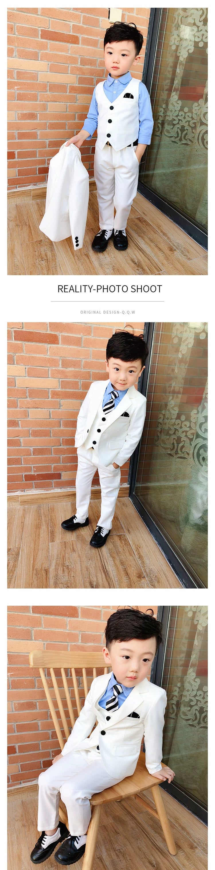 Red Wedding Casual Spring Children's Suit