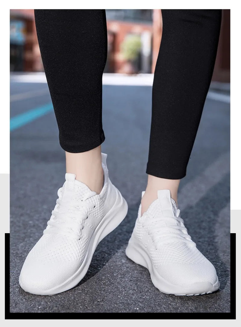 Women Casual Shoes Fashion Breathable Walking Mesh Flat Sneakers 2024 Anti-slip Vulcanized Shoe Female Footwear Size 36-42