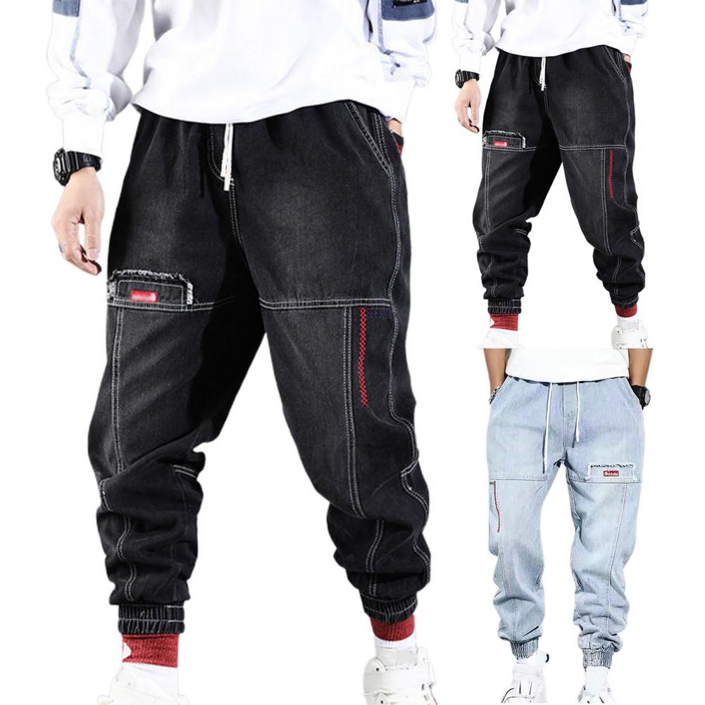 Streetwear Hip Hop Cargo Pants Men's Jeans Cargo Pants Elastic Harun Pants Joggers Pants 2022 Autumn and Winter