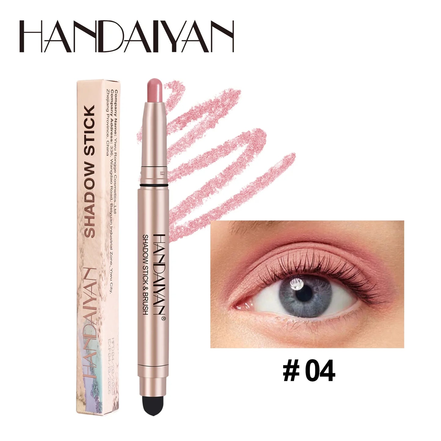 Colorful Eyeshadow Stick Pink Brown Green Black Eyeshadow Pencil High Gloss Pearlescent Shadow Sticks Waterproof Stage Makeup