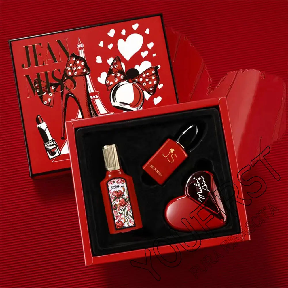 Brand Women Gift Box 110ml Three Piece Set Lasting Fragrance Perfume Floral Scent Pheromone Eau De Parfum Cologne Aromatic Water