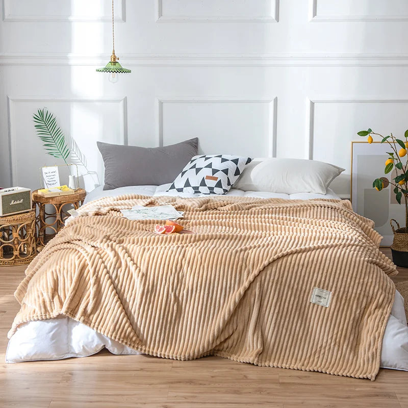 Throw Blanket for Sofa Winter Blanket King Size Home Warm Plaid Comforter Bedspread Bedding Sheet