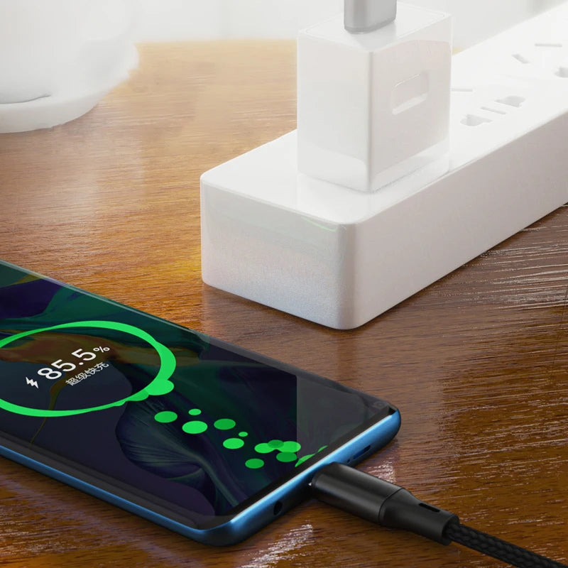 1.2m USB Charging Spliter Cable 2-in-1 Data Cord Type C Micro USB Fast Charging Cable Y Splitter 5A Fast Charging Cable