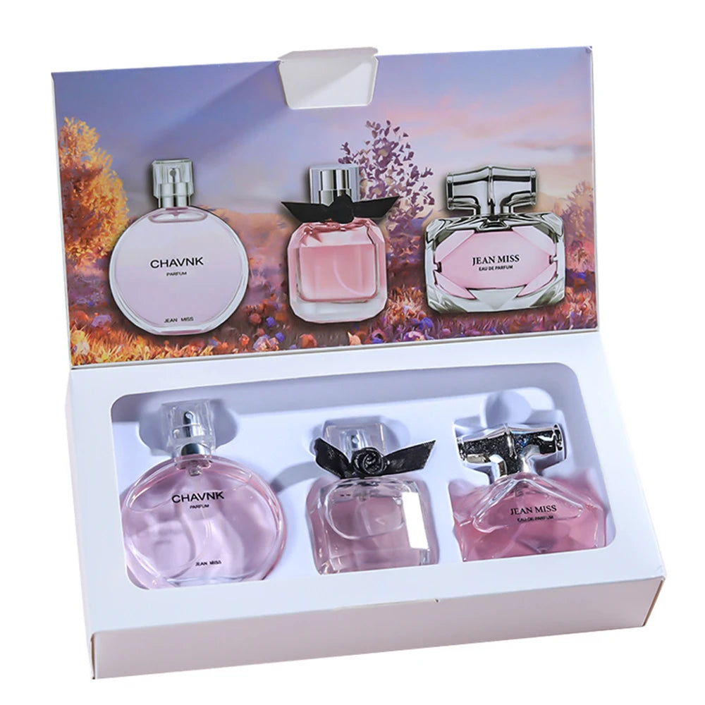 Brand 90ml Gift Box 3PCS Set Women Perfume Spray Exudes Feminine Charm Lasting Fragrance Floral Scent pheromone Eau De Parfum