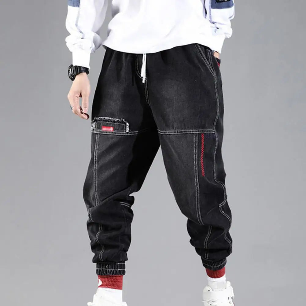 Streetwear Hip Hop Cargo Pants Men's Jeans Cargo Pants Elastic Harun Pants Joggers Pants 2022 Autumn and Winter